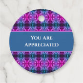 ピンクブルー万華鏡のように千変万化するパターン感謝してい フェイバータグ (正面)