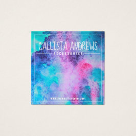 ピンクブルー塩水色イヤリングディスプレイカード