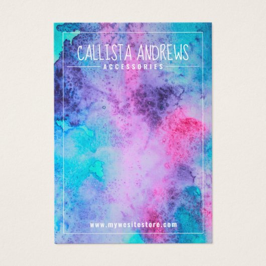 ピンクブルー塩水色イヤリングディスプレイ (正面)