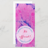 ピンクブルー大理石カード プログラム (正面/裏面)