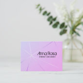 *~*ピンクブルー幾何モダンバラゴールドフォイル 名刺 (スタンド正面)