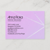 *~*ピンクブルー幾何モダンバラゴールドフォイル 名刺 (裏面)