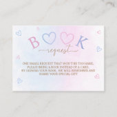 ピンクブルー性別がベビーの本を明かす エンクロージャーカード (正面)