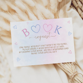 ピンクブルー性別がベビーの本を明かす エンクロージャーカード