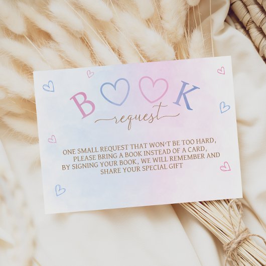 ピンクブルー性別がベビーの本を明かす エンクロージャーカード