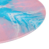 ピンクブルー抽象芸術 カッティングボード (角)