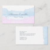 ピンクブルー抽象芸術 名刺 (正面/裏面)