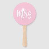 ピンクブルー新郎新婦の試合結婚の様子 ハンドファン (正面)