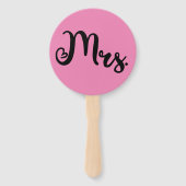 ピンクブルー新郎新婦の試合結婚の様子 ハンドファン (正面)