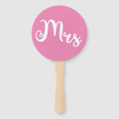 ピンクブルー新郎新婦の試合結婚の様子 ハンドファン (正面)