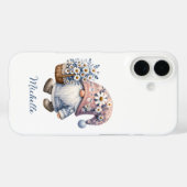 ピンクブルー春の花のノーム Case-Mate iPhoneケース (裏面 (横))
