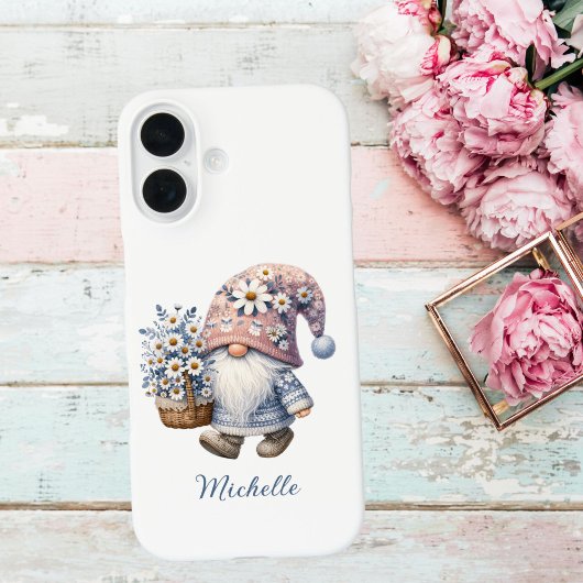ピンクブルー春の花のノーム Case-Mate iPhoneケース