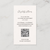 ピンクブルー海ライト | QRコード 名刺 (裏面)