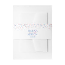 ピンクブルー紙吹雪ド結婚ットのカスタムベリーバンド