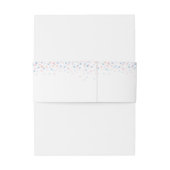 ピンクブルー紙吹雪ド結婚ットのカスタムベリーバンド 招待状ベリーバンド (裏面例)