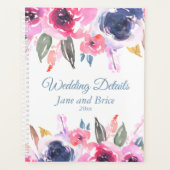 ピンクブルー結婚フローラ詳細 プランナー手帳 (正面)