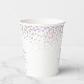 ピンクブルー結婚紙吹雪名前をカスタムする紙カップ 紙コップ (右)