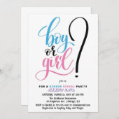 ピンクブルー署名コレクシ祝ョン: 招待状 (正面/裏面)