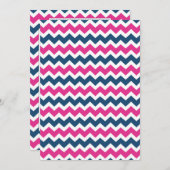 ピンクブルー航海のベビーシャワー招待状 招待状 (正面/裏面)