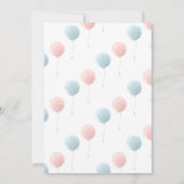 ピンクブルー赤ちゃん服ボホジェンダーが明らかにする 招待状 (裏面)