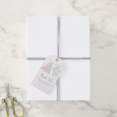 ピンクブルー赤ちゃん服Gender Reveal Thank You ギフトタグ (より糸付き)