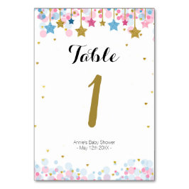 ピンクブルー金ゴールドトゥインクルテーブル番号 テーブルナンバー