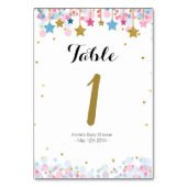 ピンクブルー金ゴールドトゥインクルテーブル番号 テーブルナンバー (裏面)