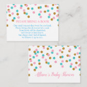 ピンクブルー金ゴールドドットブックリクエストカード エンクロージャーカード (正面/裏面)