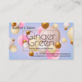 ピンクブルー金ゴールドバルーン ロイヤリティカード (裏面)