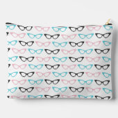 ピンクブルー黒猫眼鏡 アクセサリーポーチ (裏面)