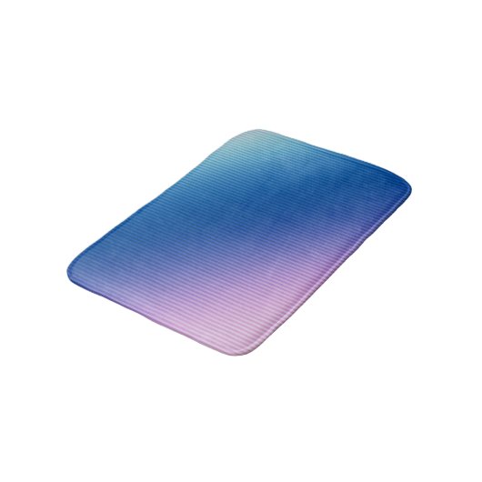 ピンクブルー,ピンク,ストライプ色,グラデーションピンク色グラデーション バスマット (アングル)