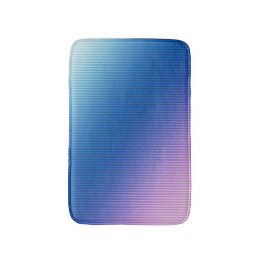 ピンクブルー,ピンク,ストライプ色,グラデーションピンク色グラデーション バスマット (正面縦)