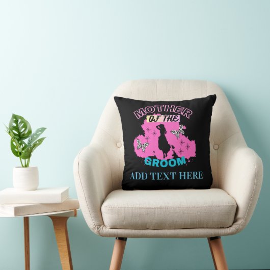 ピンクブルー&ブラックママママママモマモマモムオブザグルーマー クッション (椅子)