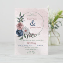 ピンクブルー&ホワイトフローラグリーン結婚リース