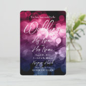 ピンクブルー《写真》ぼけ味 – 独自の作成結婚機能 招待状 (スタンド正面)