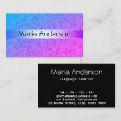 ピンクブルー,抽象芸術,パターン 名刺 (正面/裏面)