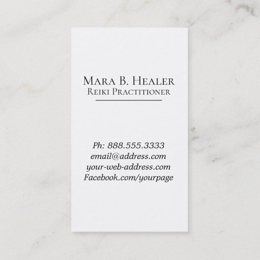 *~ピンクブルー。霊気マスター実施記号 名刺 (裏面)