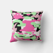ピンクブレンド迷彩柄装飾用クッション クッション (裏面)