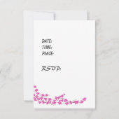 ピンクブロッサムの誕生日パーティーの招待状 招待状 (裏面)