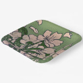 ピンクブロッサムカスケード紙プレート ペーパープレート (傾斜あり)