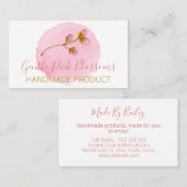 ピンクブロッサムハンドメイドソープスクラブ体バター 名刺 (正面/裏面)
