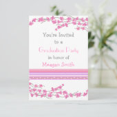 ピンクブロッサムパーティの招待状 招待状 (スタンド正面)