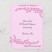 ピンクブロッサムブライダルシャワー 招待状 (正面/裏面)