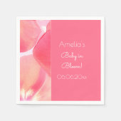 ピンクブロッサムベビーイン開花ベビーシャワー スタンダードカクテルナプキン (正面)
