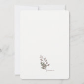 ピンクブロッサムリースベビーシャワー 招待状 (裏面)