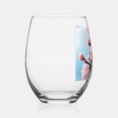 ピンクブロッサム魔法 ステムなしワイングラス (右)