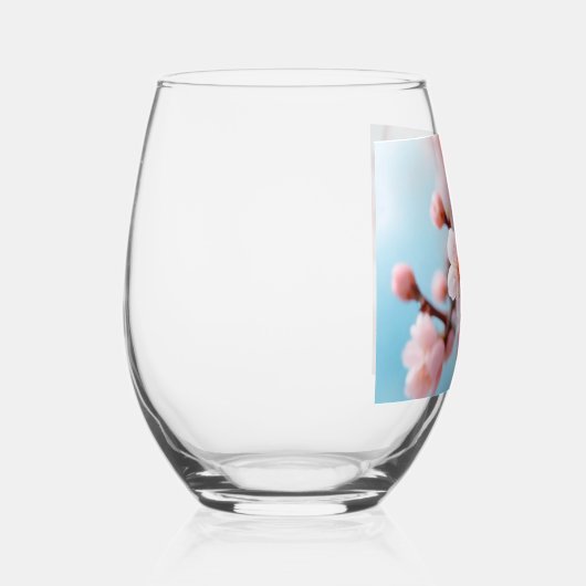ピンクブロッサム魔法 ステムなしワイングラス (右)