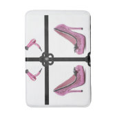 ピンクブロドライヤー浴室用浴室 バスマット (正面縦)