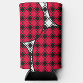 ピンクブロブハーレキン スリム缶クーラー (正面)