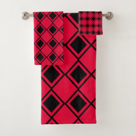 ピンクブロブハーレキン バスタオルセット